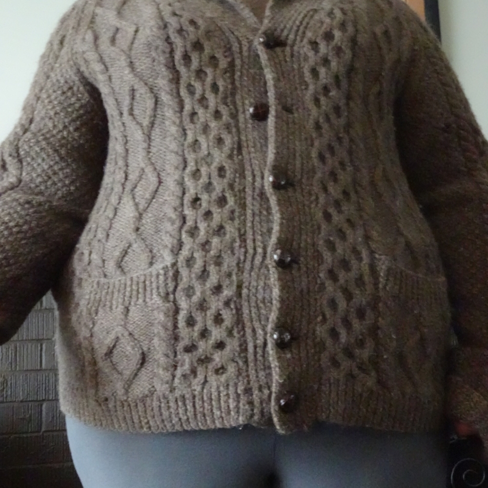 Hand knit highland wool sweater